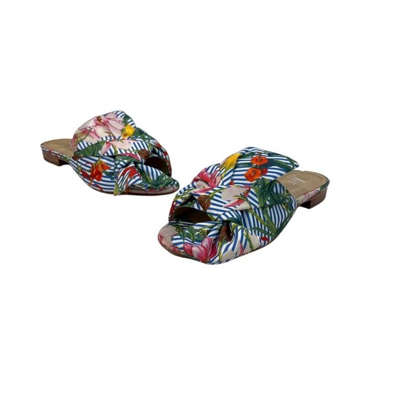 The Fix Women's Blue And Green Floral Naomi Sandals Sz 6.5M - NWB - Picture 1 of 11